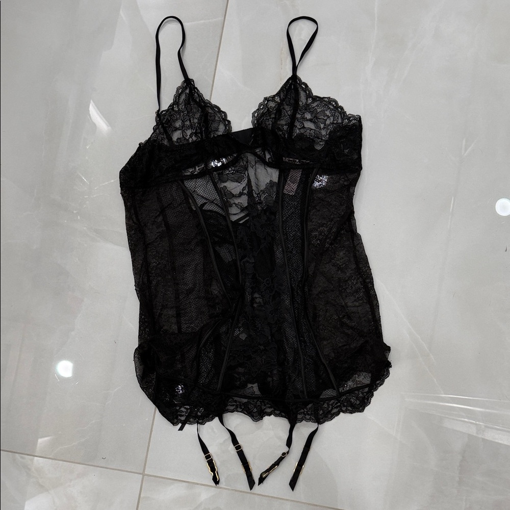 Victoria's Secret Black Lace Chemise xxl